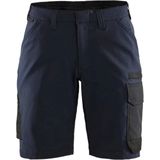 Blaklader Dames service short 4-weg stretch 7123-1645 - Donker marineblauw/Zwart