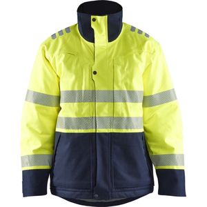Blåkläder - 4517-1534 - Multinorm Winterjas - High Vis - Geel/Marineblauw - Vlamvertragend - Waterdicht