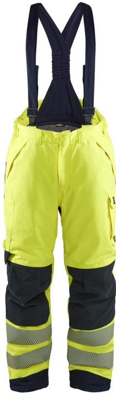 Blaklader 1817-1534 Multinorm Winter bretelbroek - High Vis Geel/Marineblauw