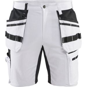 Blåkläder Korte Schilderswerkbroek Stretch 19111000 Wit/Donkergrijs - Maat 44