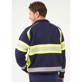 Blåkläder - 3553-1158 - Sweater - Marine/High Vis Geel - Katoen/Polyester