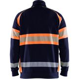 Blåkläder - 3553-1158 - Sweater - High Vis - Marineblauw/Oranje - 100% Katoen/Polyester
