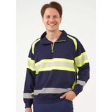 Blåkläder - 3553-1158 - Sweater - High Vis - Marineblauw/Oranje - 100% Katoen/Polyester