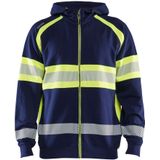 Blåkläder - 3552-1158 - Hoodie - Marine/High Vis Geel - Katoen/Polyester