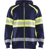 Blåkläder - 3552-1158 - Hoodie - Marine/High Vis Geel - Katoen/Polyester