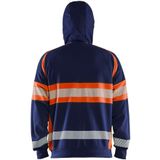 Blåkläder - 3552-1158 - Hooded Sweatshirt - High Vis - Marineblauw/Oranje - Katoen/Polyester