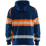 Blåkläder - 3552-1158 - Hooded Sweatshirt - High Vis - Marineblauw/Oranje - Katoen/Polyester