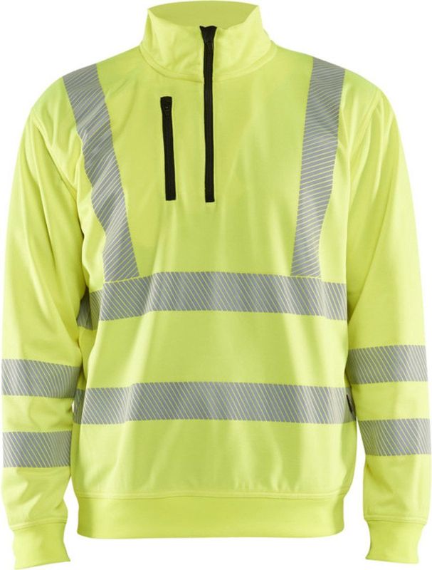 Blåkläder - 3564-2538 Sweatshirt - High Vis Geel - 100% Polyester - Reflecterende Details