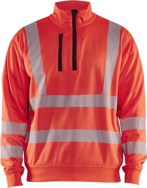 Blåkläder - 3564-2538 - High Vis Sweatshirt - Rood - 100% Polyester - EN ISO 20471 Klasse 3