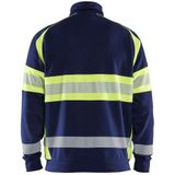 Blåkläder - 3551-1158 - Sweater - Marine/High Vis Geel - Katoen/Polyester - EN ISO 20471