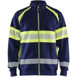 Blåkläder - 3551-1158 - Sweater - Marine/High Vis Geel - Katoen/Polyester - EN ISO 20471