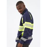 Blåkläder - 3551-1158 - Sweater - Marine/High Vis Geel - Katoen/Polyester - EN ISO 20471