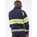 Blåkläder - 3551-1158 - Sweater - Marine/High Vis Geel - Katoen/Polyester - EN ISO 20471