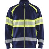 Blåkläder - 3551-1158 - Sweater - Marine/High Vis Geel - Katoen/Polyester - EN ISO 20471