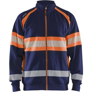 Blåkläder - 3551-1158 - Sweater - High Vis - Marineblauw/Oranje - Katoen/Polyester