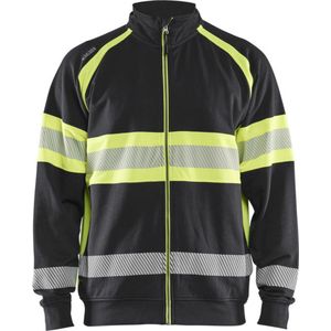 Blåkläder - 3551-1158 Sweater - High Vis Zwart/High Vis Geel - Katoen/Polyester
