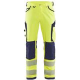 Blåkläder - 1197-1642 - High Vis Werkbroek - Geel/Marineblauw - 4-weg Stretch