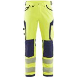 Blaklader High Vis werkbroek met 4-weg stretch zonder spijkerzakken 1197-1642 - High Vis Geel/Marineblauw - C44