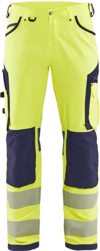 Blåkläder - 1197-1642 - High Vis Werkbroek - Geel/Marineblauw - 4-weg Stretch