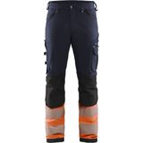 Blaklader werkbroek met 4-weg stretch zonder spijkerzakken 1193-1642 - Marineblauw/Oranje