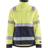 Blåkläder 4091-1514 Multinorm Damesjack High Vis Geel/Marineblauw maat L