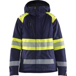 Blåkläder - 4470-1977 - Dames Winterjas - Marine/High Vis Geel - High Vis Klasse 1