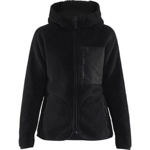 Blåkläder - 4727 Dames Vest - Zwart - Fiberpels - Met Capuchon