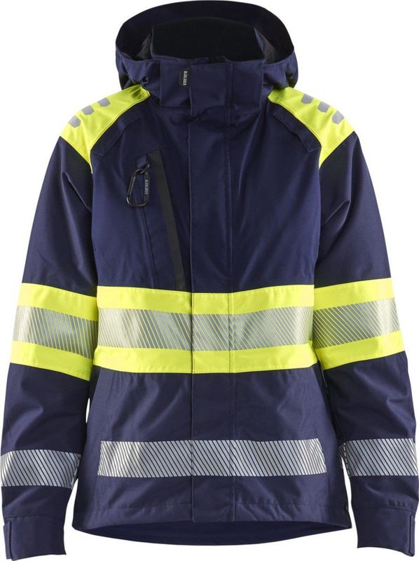 Blåkläder - 4430-1977 - Shelljack - High Vis Marine/High Vis Geel - Wind- en Waterdicht