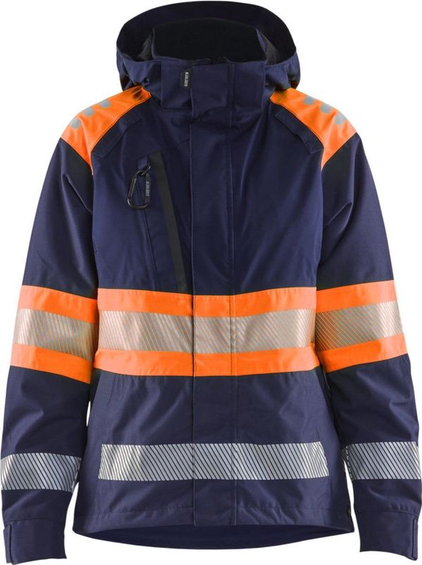 Blåkläder - 4430-1977 - Shelljack - Marineblauw/Oranje - Dames - High Vis
