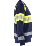 Blaklader 3409-1158 Dames Sweatshirt High Vis - Marine/High Vis Geel
