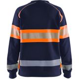 Blaklader 3409-1158 Dames Sweatshirt High Vis - Marineblauw/Oranje