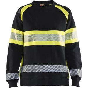 Blaklader 3409-1158 Dames Sweatshirt High Vis - Zwart/High Vis Geel