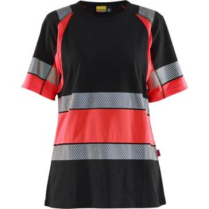 Blaklader 3410-1030 hirt High Vis - Zwart High Vis Rood