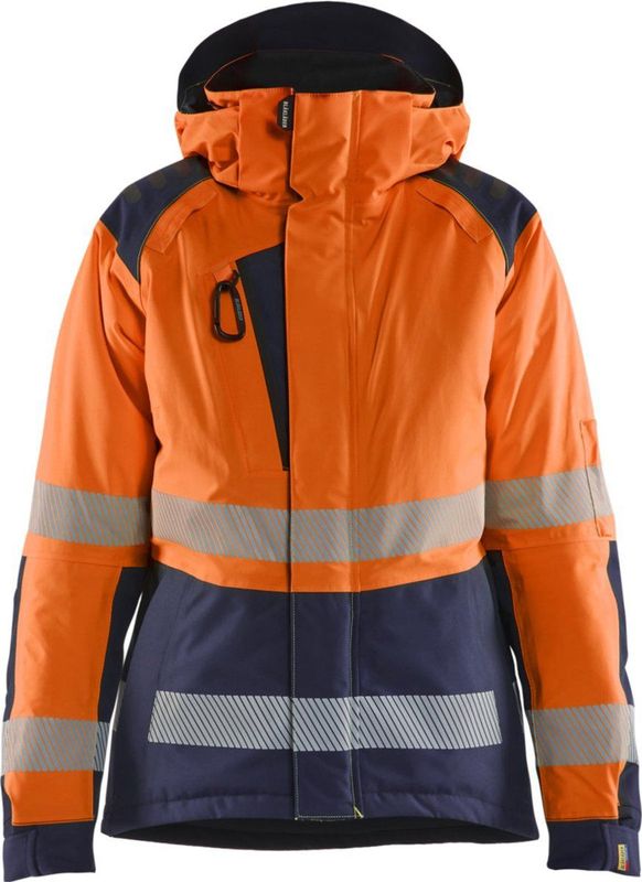 Blåkläder - 4456-1987 - Dames Winterjas - Oranje/Marineblauw - High Vis