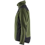 Blaklader 5943-2536 Dames gebreid vest met softshell - Herfstgroen/Zwart