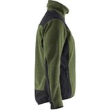 Blaklader 5943-2536 Dames gebreid vest met softshell - Herfstgroen/Zwart