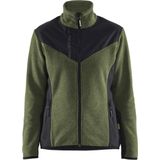 Blaklader 5943-2536 Dames gebreid vest met softshell - Herfstgroen/Zwart