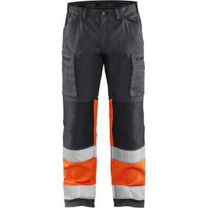 Blaklader Werkbroek met stretch High Vis 1551-1811 - Medium Grijs/ High Vis Oranje - D84