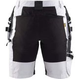 Blåkläder 7171-1000 Dames Schildersshort met stretch X1900 Wit/zwart maat C32