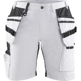 Blåkläder 7171-1000 Dames Schildersshort met stretch X1900 Wit/zwart maat C32