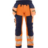 Blåkläder - 1820-2513 - Softshell Werkbroek - Oranje/Marineblauw - High Vis