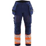 Blaklader 1821-2513 Softshell Werkbroek High Vis - Marineblauw/Oranje