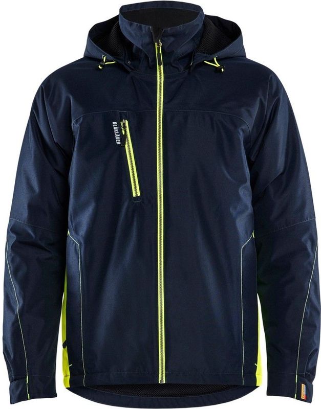 Blåkläder - 4890-1977 - Lichtgewicht Winterjas - Donker Marineblauw/High Vis Geel