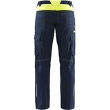 Blåkläder - Industry Stretch - Werkbroek - Donkerblauw Geel - Met Kniezak - Reflecterend