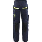 Blåkläder - 1495-1330 - Werkbroek - Donker Marineblauw/High Vis Geel - Stretch