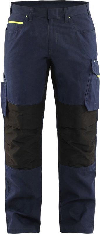 Blåkläder - 1495-1330 - Werkbroek - Donker Marineblauw/High Vis Geel - Stretch