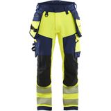 Blåkläder - 1122-1648 - High Vis Werkbroek - Geel/Marineblauw - 4-weg Stretch