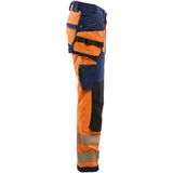 Blåkläder - 1122-1648 - High Vis Werkbroek - Oranje/Marineblauw - 4-weg Stretch