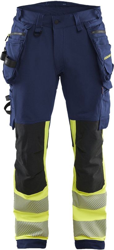 Blåkläder - 1125-1648 - High Vis Werkbroek - Marine/High Vis Geel - 4-weg Stretch