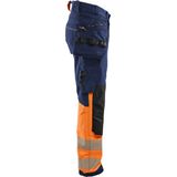 Blåkläder - 1125-1648 - High Vis Werkbroek - Marineblauw/Oranje - 4-weg Stretch